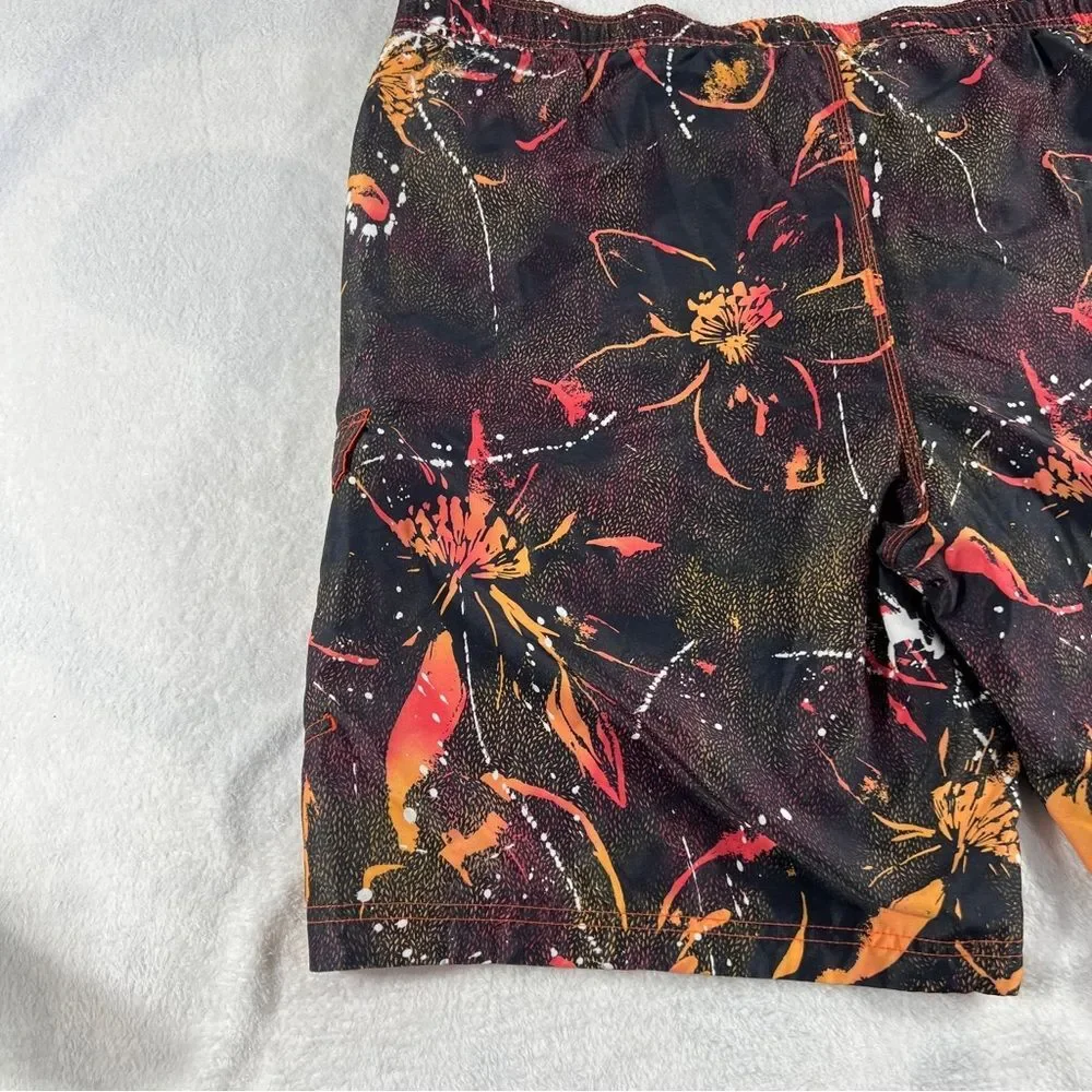 Mens Speedo Orange Water Shorts Swim Trunks 0599